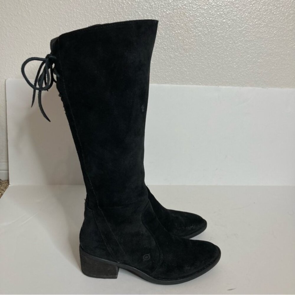 Born Cotto Suede Leather Knee High Tall Boots 10 - Picture 5 of 15
